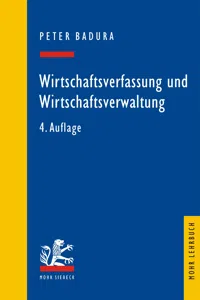 Wirtschaftsverfassung und Wirtschaftsverwaltung. Ein exemplarischer Leitfaden_cover