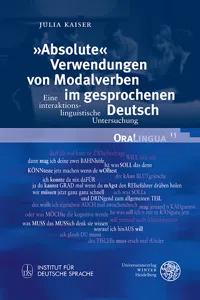 »Absolute« Verwendungen von Modalverben im gesprochenen Deutsch_cover