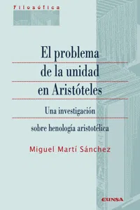 El problema de la unidad en Aristóteles_cover