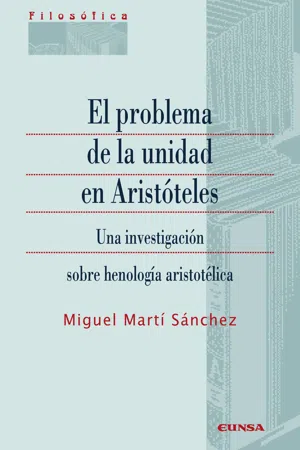 El problema de la unidad en Aristóteles