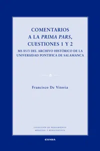 Comentarios a la Prima Pars, cuestiones 1 y 2_cover