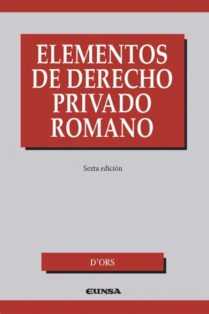 Elementos de derecho privado romano