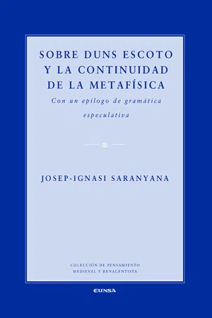 Sobre Duns Escoto y la continuidad de la metafísica