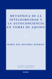 Metafísica de la inteligibilidad y la autoconciencia_cover