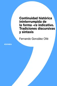 Continuidad histórica ininterrumpida de la forma -ra indicativo_cover