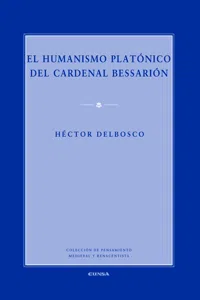 El humanismo platónico del cardenal Bessarion_cover