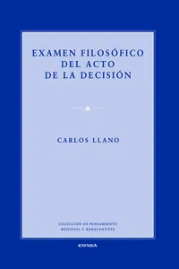 Examen filosófico del acto de la decisión_cover