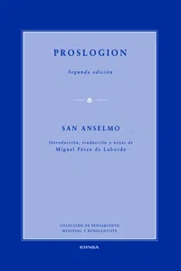 Proslogion. San Anselmo_cover