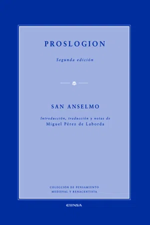 Proslogion. San Anselmo