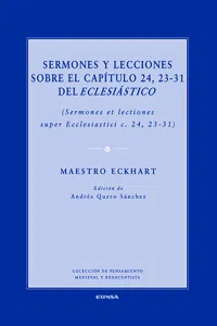 Sermones y lecciones sobre el capitulo 24, 23-31 del eclesiástico_cover