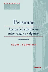 Personas. Acerca de la distinción entre "algo" y "alguien"_cover