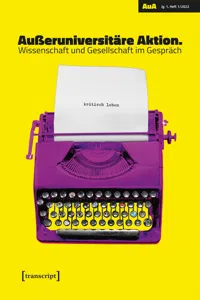 Außeruniversitäre Aktion. Wissenschaft und Gesellschaft im Gespräch_cover