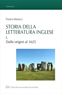 Storia della letteratura inglese. Vol. I. Dalle origini al 1625_cover