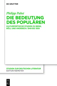 Die Bedeutung des Populären_cover