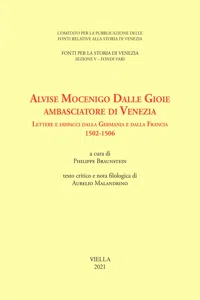 Alvise Mocenigo Dalle Gioie ambasciatore di Venezia_cover