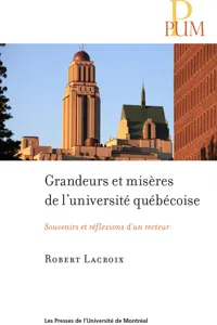 Grandeurs et misères de l'université québécoise_cover