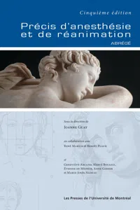 Précis d'anesthésie et de réanimation - Abrégé de la cinquième édition_cover