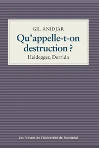 Qu'appelle-t-on destruction?_cover