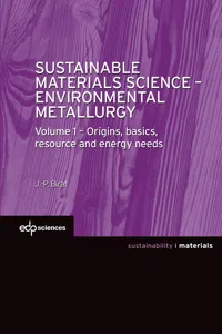 Sustainable Materials Science - Environmental Metallurgy_cover