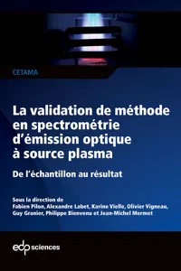 La validation de méthode en spectrométrie d'émission optique à source plasma_cover