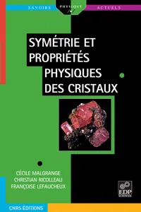 Symétrie et propriétés physiques des cristaux_cover