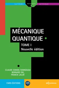Mécanique Quantique - Tome 1_cover
