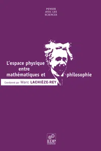 L'espace physique entre mathématiques et philosophie_cover