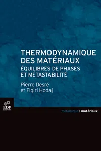 Thermodynamique des matériaux_cover