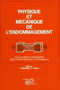 Physique et mécanique de l'endommagement_cover