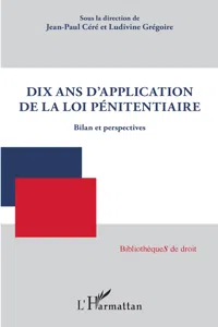 Dix ans d'application de la loi pénitentiaire_cover