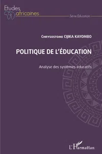 Politique de l'éducation. Analyse des systèmes éducatifs_cover