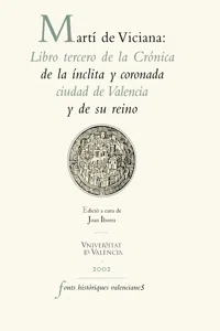 Martí de Viciana: Libro tercero de la Crónica de la ínclita y coronada ciudad de Valencia y de su reino_cover