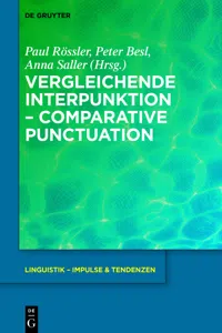 Vergleichende Interpunktion – Comparative Punctuation_cover