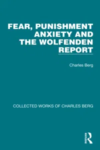 Fear, Punishment Anxiety and the Wolfenden Report_cover