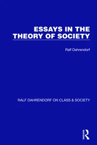 Essays in the Theory of Society_cover