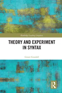 Theory and Experiment in Syntax_cover