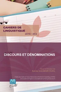 Discours et dénominations_cover