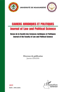 Cahiers juridiques et politiques 2019_cover