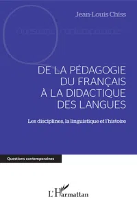 DE LA PÉDAGOGIE DU FRANCAIS À LA DIDACTIQUE DES LANGUES_cover