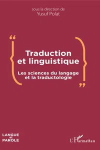 Traduction et linguistique_cover