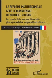 La réforme institutionnelle sous le quinquennat d'Emmanuel Macron_cover