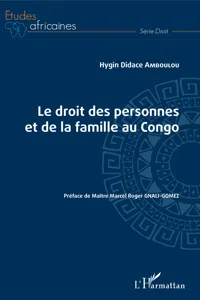 Le droit des personnes et de la famille au Congo_cover