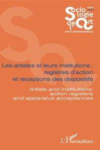 Les artistes et leurs institutions : registres d'action et réceptions des dispositifs_cover