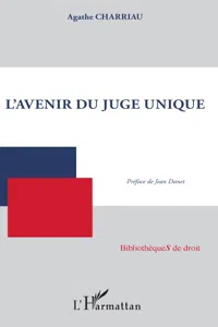 L'avenir du juge unique_cover