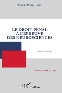 Le droit pénal à l'épreuve des neurosciences_cover