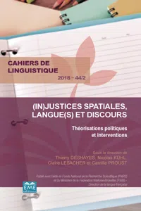 (In)justices spatiales, langu et discours_cover