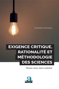 Exigence critique, rationalité et méthodologie des sciences_cover