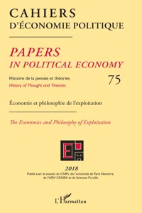 Cahiers d'économie politique 75_cover