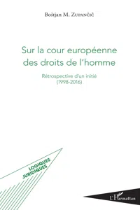 Sur la cour européenne des droits de l'homme_cover