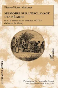 Mémoire sur l'esclavage des nègres_cover